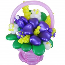 Букет із кульок у кошику Чарівність